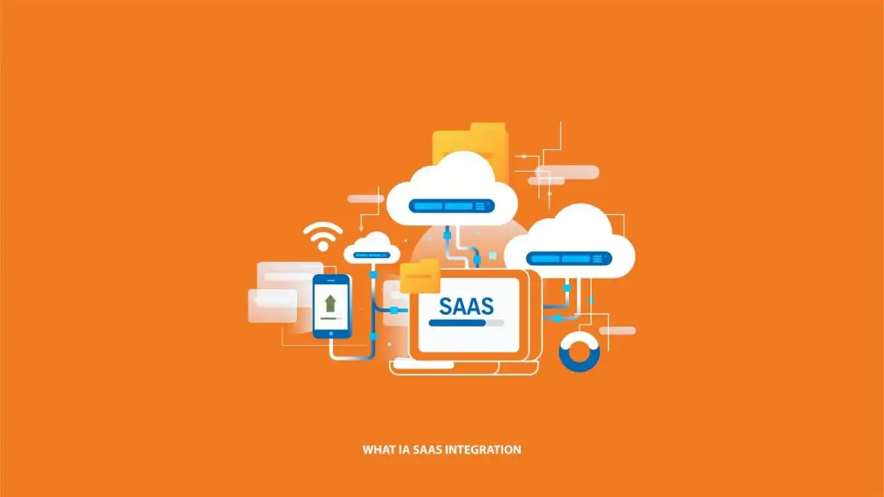 Diagram showing how SaaS integration connects multiple software applications for streamlined business processes